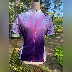 Santic Cycling Zip Up Performance Top, Medium, EUC